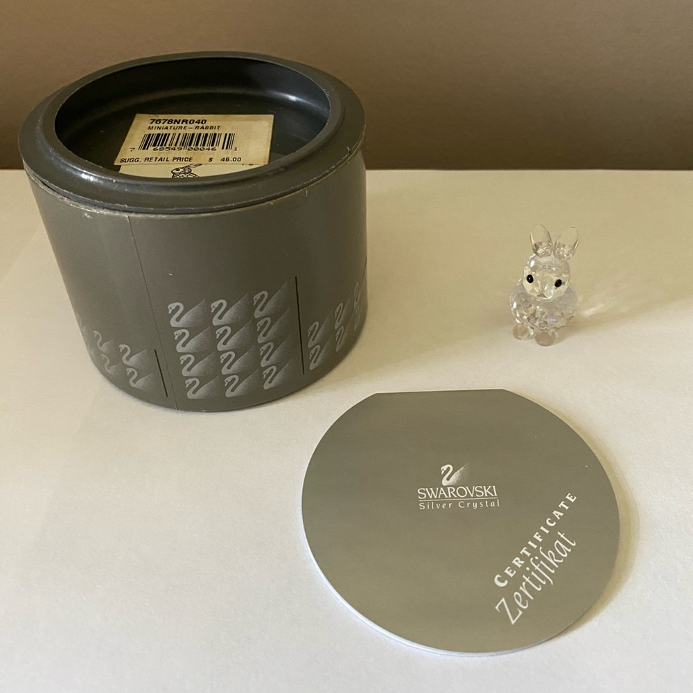 Swarovski Crystal Rabbit Mini Bunny Figurine Miniature